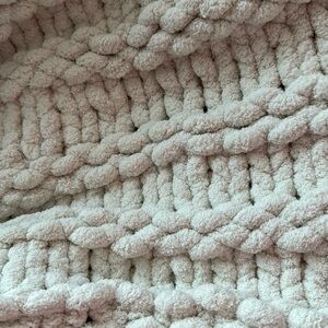 Off white throw blanket